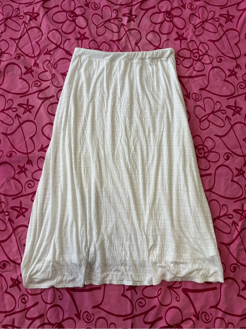 C White A-Line Maxi Skirt